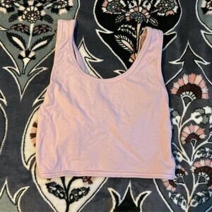 American Eagle purple crop tank top with twisted back